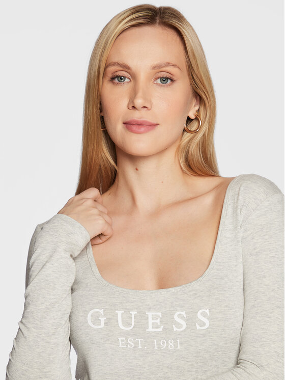 Guess Guess Bluzka Carrie O2BM31 KBBU1 Szary Regular Fit