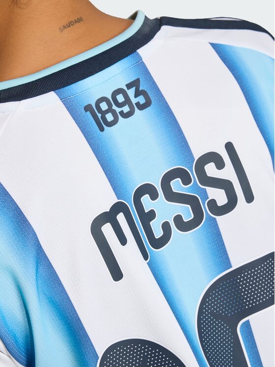 adidas adidas Koszulka techniczna Argentina 26 Messi Home Jersey Biały Regular Fit