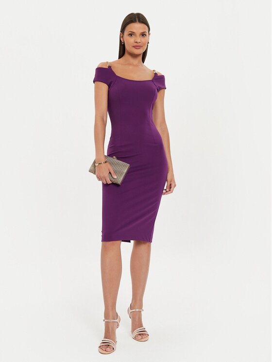 Rinascimento Rinascimento Kokteilinė suknelė CFC0119770003 Violetinė Regular Fit
