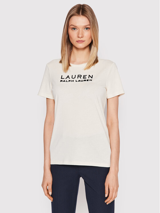 Lauren Ralph Lauren Tricou 200871850001 Bej Regular Fit
