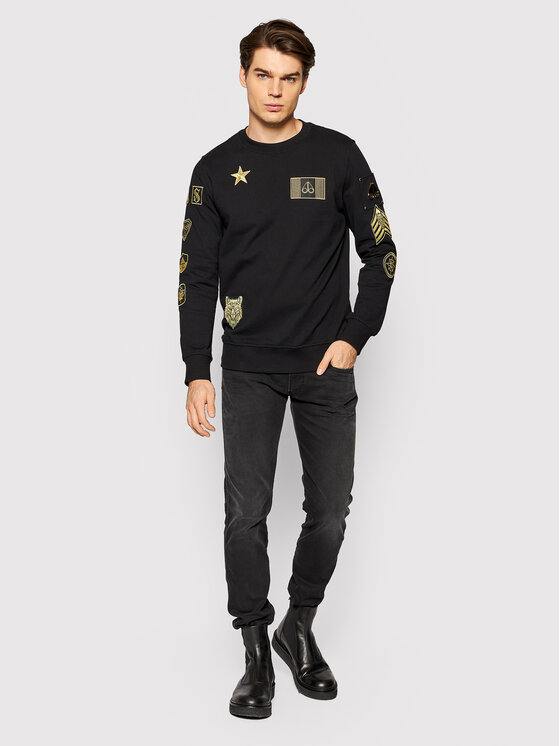 Moose Knuckles Sweatshirt Haldiman M31MS625G Schwarz Regular Fit 
