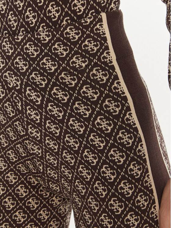 Guess Guess Kalhoty z materiálu Lise W3YB38 Z37K0 Hnědá Regular Fit
