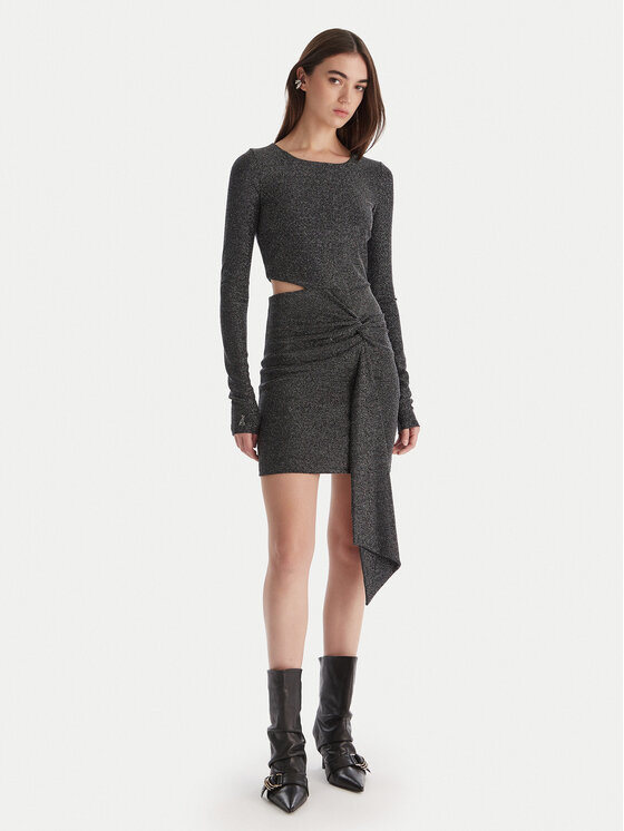 Patrizia Pepe Patrizia Pepe Kokteilinė suknelė 2A2972/J340-K478 Juoda Regular Fit