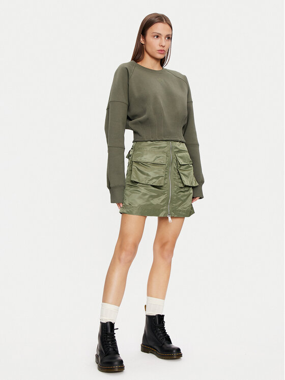 Alpha Industries Alpha Industries Spódnica mini 148066 Zielony Regular Fit