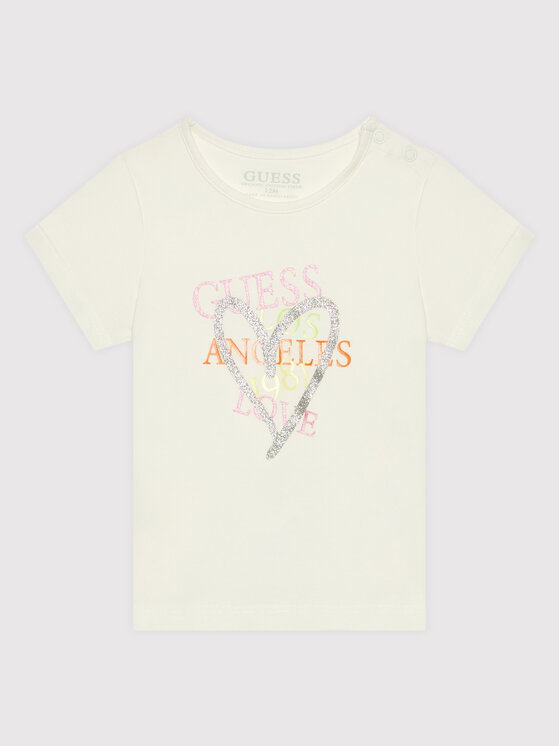 Guess T-Shirt K2RI00 K6YW1 Λευκό Regular Fit