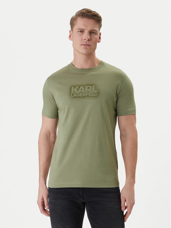 KARL LAGERFELD KARL LAGERFELD T-Shirt 755060 562242 Zielony Regular Fit