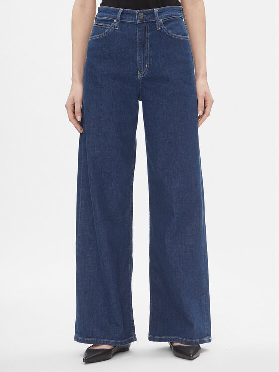 Calvin Klein Calvin Klein Джинси High Rise Wide - Mid Blue K20K206304 Cиній Relaxed Fit