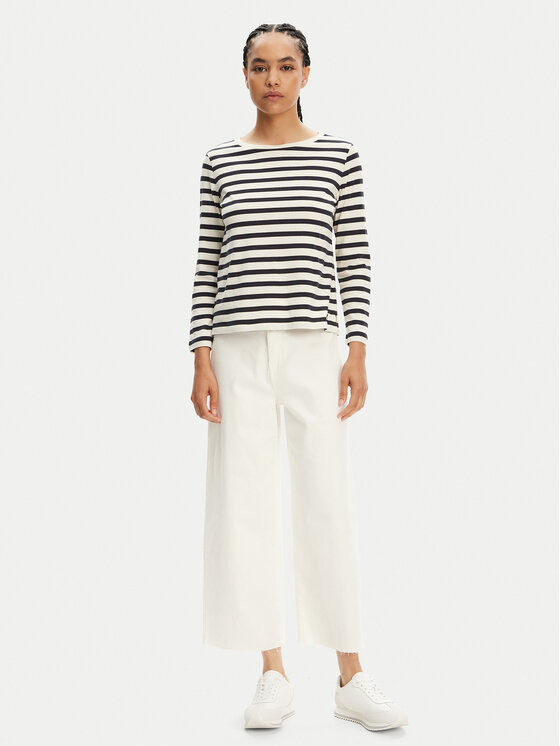 Vero Moda Vero Moda Kalhoty culottes Wild Kayla 10307837 Bílá Wide Leg