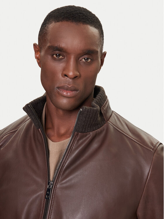 Milestone Milestone Lederjacke MSNaldo 53101821280 Braun Regular Fit