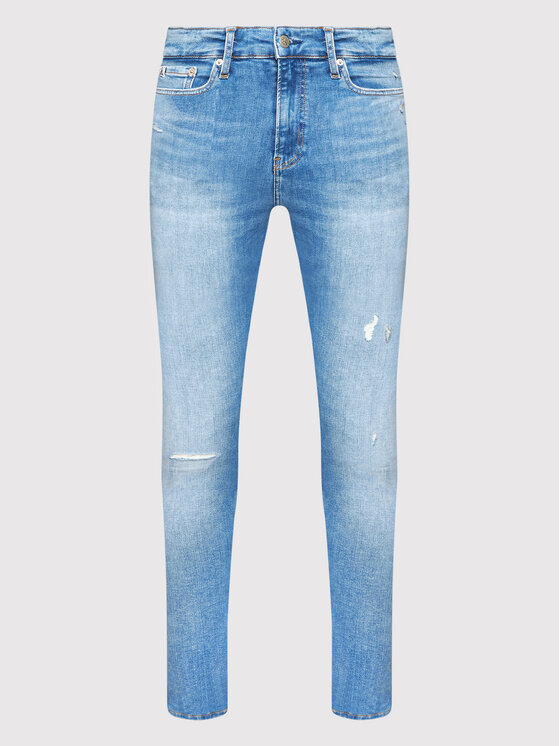 Calvin Klein Jeans Calvin Klein Jeans Jeans hlače J30J319810 Modra Super Skinny Fit