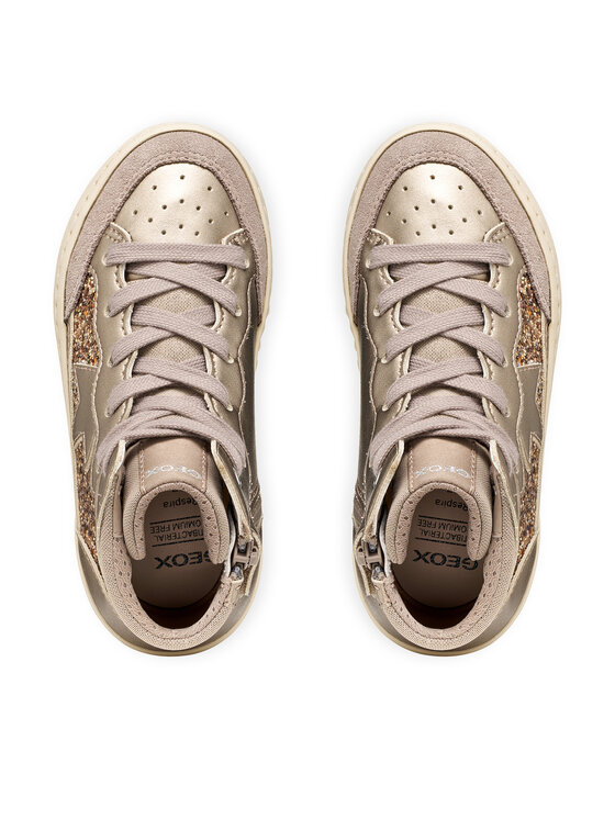 Geox Geox Sneakersy J Kalispera Girl J664GB 0NFEW C6028 S Zlatá