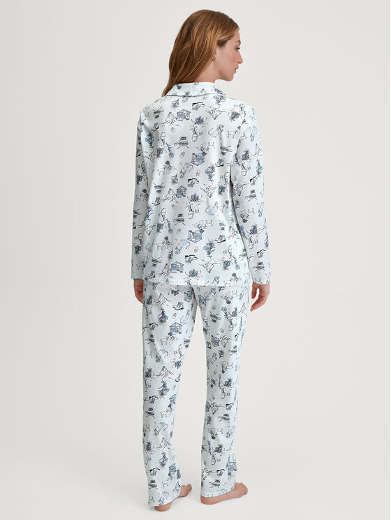 Calida Calida Pyžamo 44857 Modrá Regular Fit