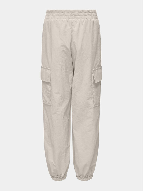 Kids ONLY Kids ONLY Jogger kelnės Echo 15304165 Écru Loose Fit