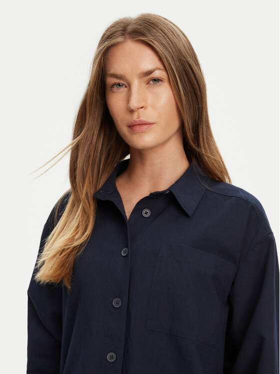 Mustang Mustang Srajca Willow 1016575 Mornarsko modra Relaxed Fit