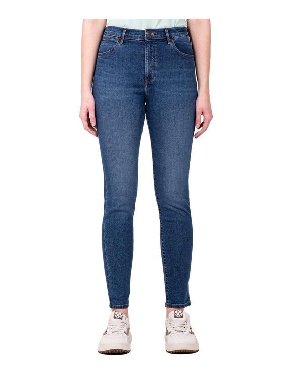 Wrangler Wrangler Jeansy 112339462 Granatowy Skin Fit