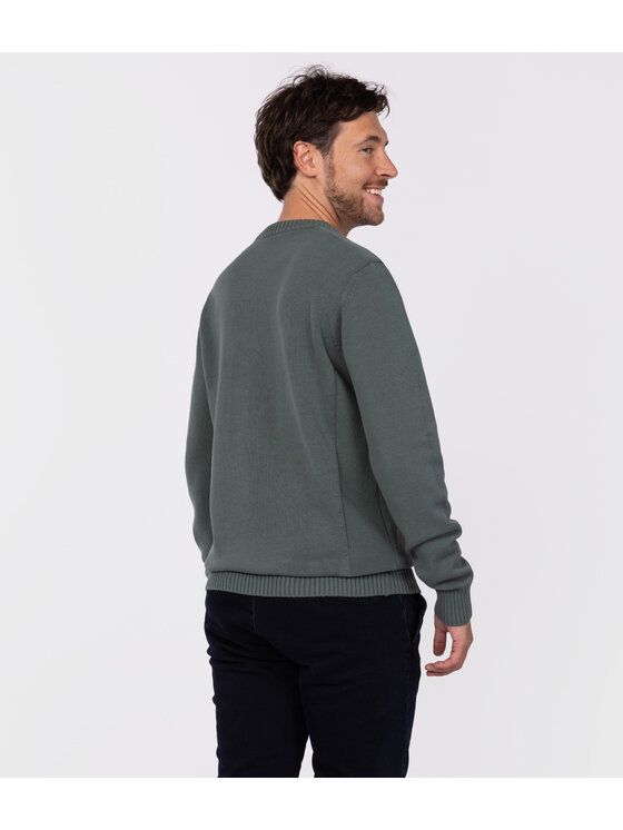 Lee Cooper Lee Cooper Sweter BILL ORGANIC Zielony Regular Fit