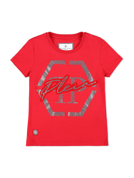 PHILIPP PLEIN PHILIPP PLEIN T-shirt 30402 Rosso Basic Fit