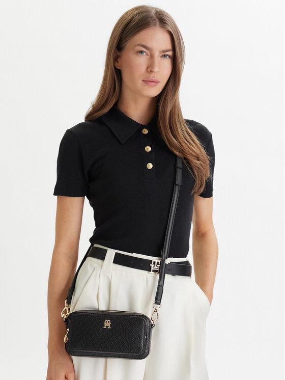 Tommy Hilfiger Geantă Th Daily Camera Bag Mono AW0AW18414 Negru