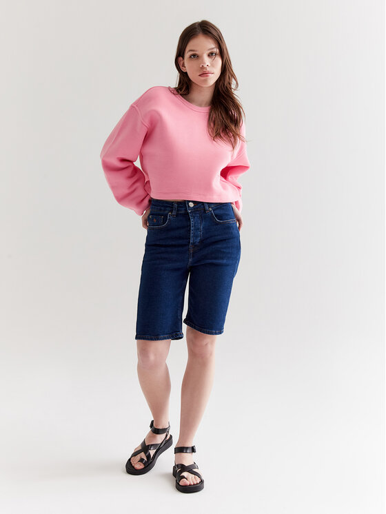 Americanos Americanos Bluza Utah Różowy Cropped Fit