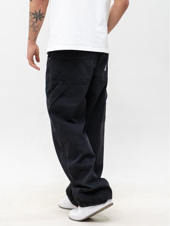 Jigga Wear Jigga Wear Jeansy Szerokie luźne za duże bagy 128284 Czarny Baggy Fit
