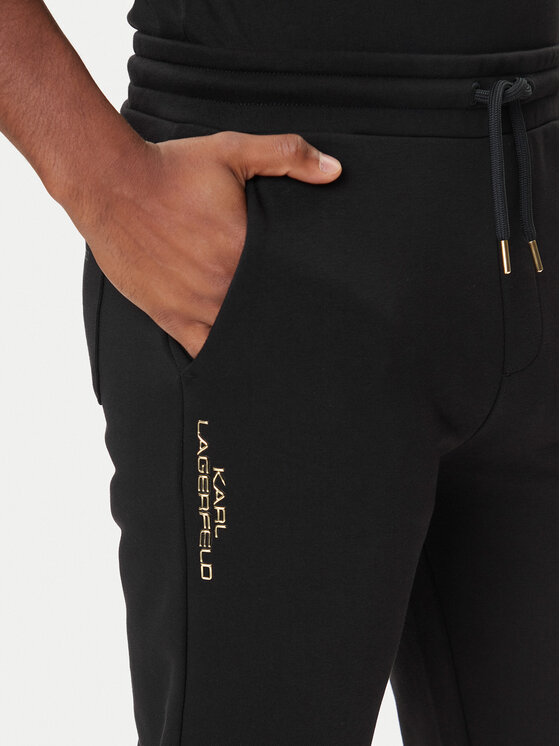 KARL LAGERFELD KARL LAGERFELD Donji dio trenerke 705062 554942 Crna Regular Fit