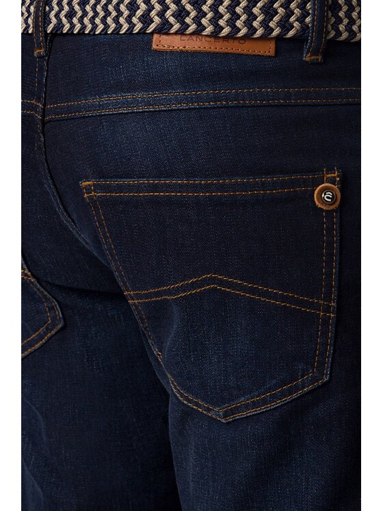 Lancerto Lancerto Jeansy Inwood Granatowy Slim Fit