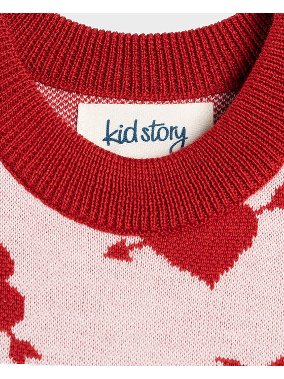 Kid story Kid story Sweter SW_SH1 Różowy Oversize