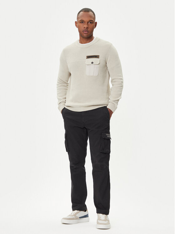 Aeronautica Militare Aeronautica Militare Kampsun 252MA1573UL00539 Beež Regular Fit