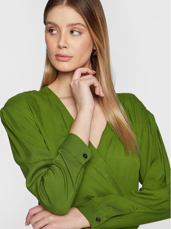 United Colors Of Benetton United Colors Of Benetton Haljina za svaki dan 43B2DV02K Zelena Regular Fit