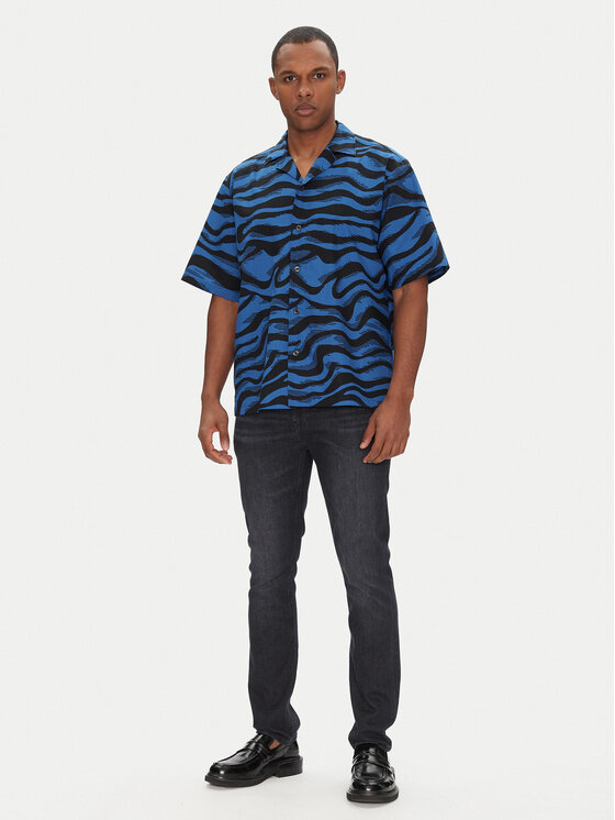 HUGO HUGO Koszula Eligino 50539143 Niebieski Relaxed Fit
