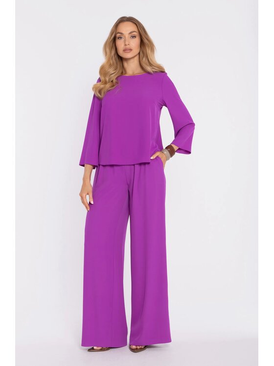 Made of Emotion Made of Emotion Pantaloni palazzo M906 Rosa Palazzo Fit