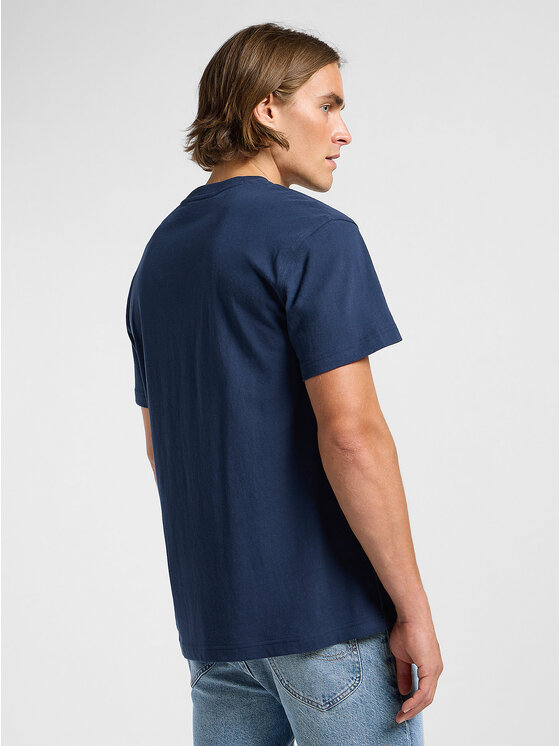 Lee Lee T-Shirt RELAXED POCKET TEE Niebieski Regular Fit