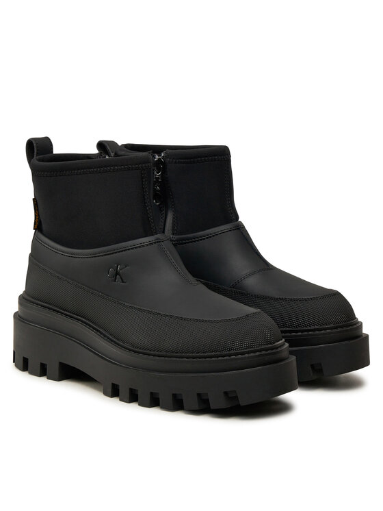 Calvin Klein Jeans Calvin Klein Jeans Гумени ботуши Flatform Rainboot Low Mg R YW0YW01560 Черен