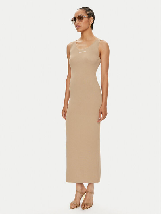 KARL LAGERFELD KARL LAGERFELD Ljetna haljina 245W1332 Bež Slim Fit