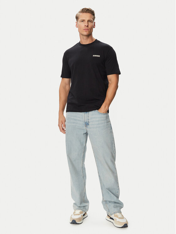 Napapijri Napapijri T-Shirt Smallbox NP0A88TR Czarny Regular Fit