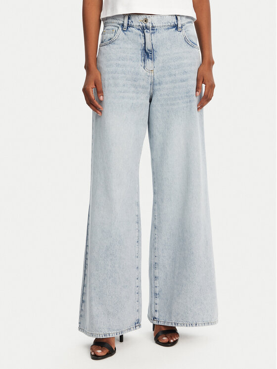 Patrizia Pepe Patrizia Pepe Blugi 2P1697/D070-CA61 Albastru Wide Leg