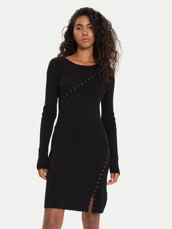 Morgan Morgan Strickkleid 242-RMRITA Schwarz Slim Fit