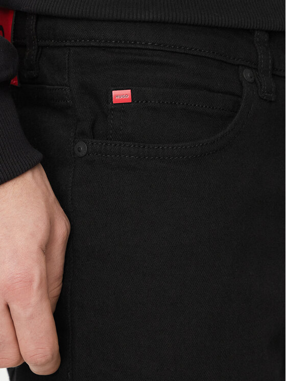 HUGO Hugo Szorty jeansowe 634/S 50511279 Czarny Tapered Fit