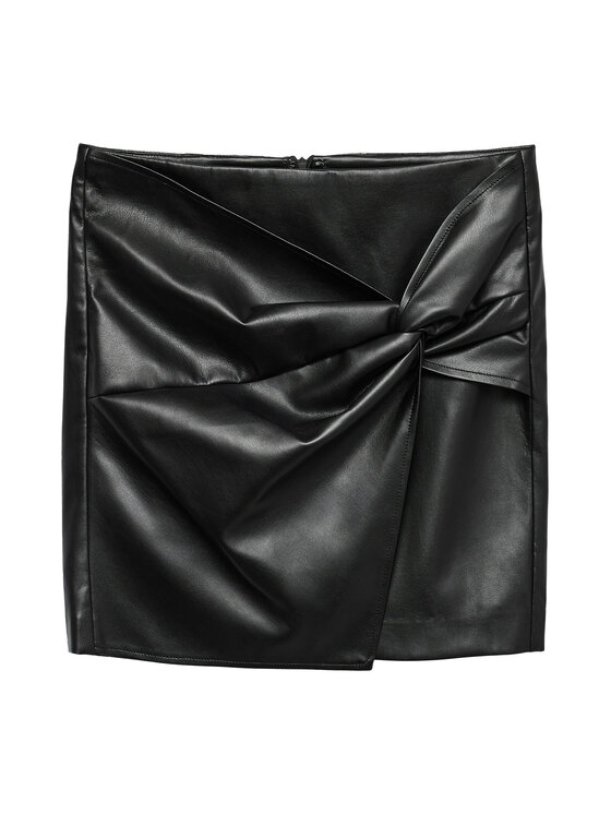 Vero Moda Vero Moda Sukně z imitace kůže Gawn 10333689 Černá Regular Fit