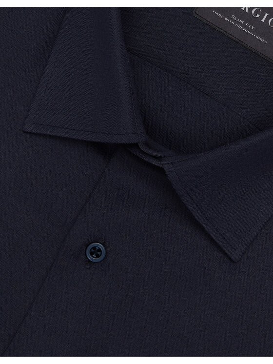 Borgio Borgio Koszula francavilla Granatowy Slim Fit
