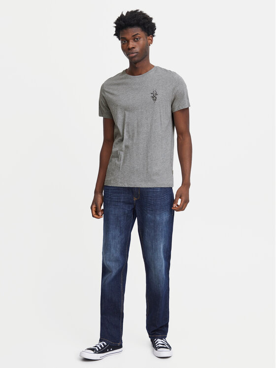 Blend Blend Тишърт 20716511 Сив Regular Fit