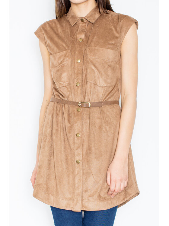 FIGL FIGL Φόρεμα M451 Καφέ Regular Fit