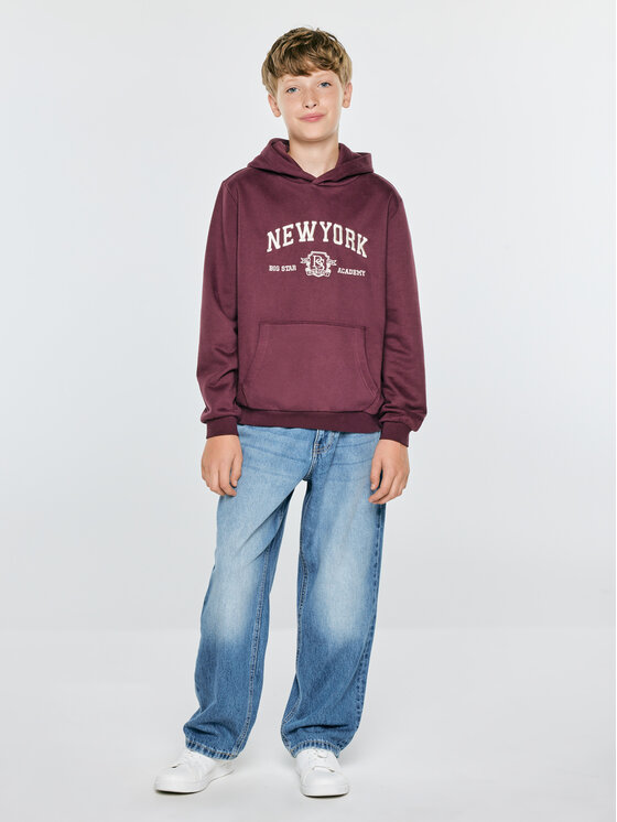 BIG STAR BIG STAR Bluza MARK Bordowy Basic Fit