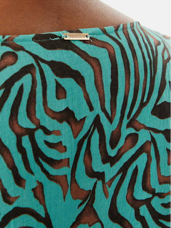 Selmark Selmark Pludmales kleita BN798 Tirkīzs Regular Fit