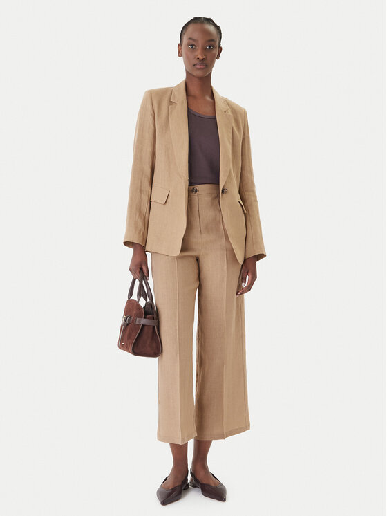 Marella Marella Marynarka Emme by Marella Vincita 2615041012 Beżowy Regular Fit
