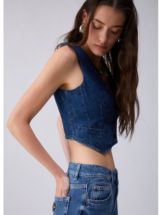 Liu Jo Liu Jo Gilet UA6188D031578033 Celeste Regular Fit