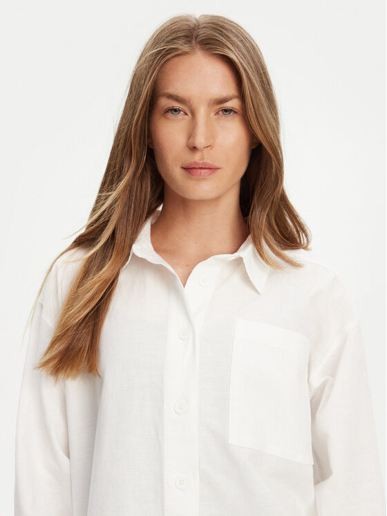 Mustang Mustang Srajca Willow 1016575 Bela Relaxed Fit