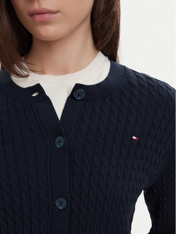 Tommy Hilfiger Tommy Hilfiger Kardigan WW0WW43329 Tamnoplava Regular Fit
