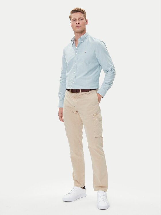 Tommy Hilfiger Tommy Hilfiger Πουκάμισο Solid Heritage MW0MW35774 Πράσινο Regular Fit