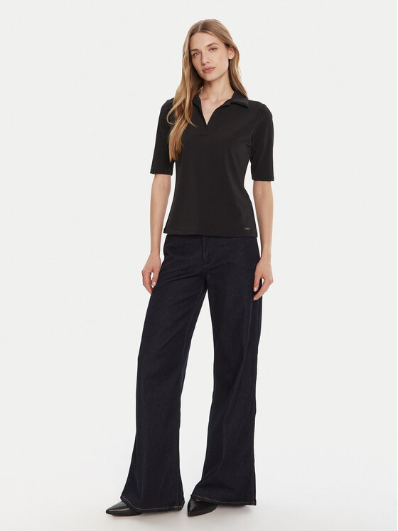 Calvin Klein Calvin Klein Polo LV044C221G Crna Slim Fit
